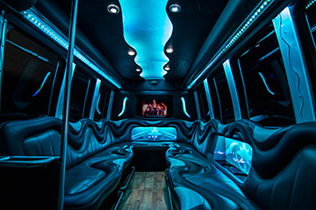 limo bus with dance pole