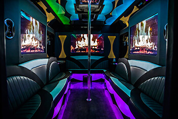 20 passenger limo bus interior