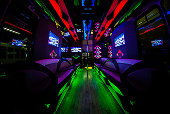 dark bus interior